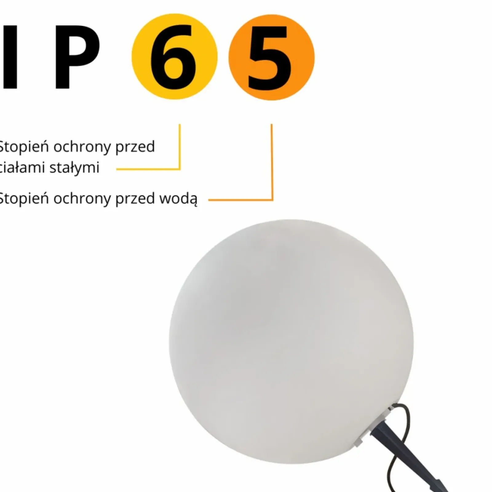 Sklep Kaja Lampa ogrodowa wbijana w ziemię kula LP-JH-1095-300 GAJA | Kaja* Lampy Ogrodowe Stojące