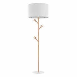 Sklep Kaja Lampa podłogowa na drewnianej nodze TK 5574 ALBERO | Kaja Oświetlenie* Lampy Podłogowe Z Abażurem|Tradycyjne Lampy Podłogowe