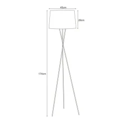 Sklep Kaja Lampa podłogowa prosty trójnóg K-4353 REMI BLACK | Kaja Oświetlenie* Lampy Podłogowe Z Abażurem|Lampy Podłogowe