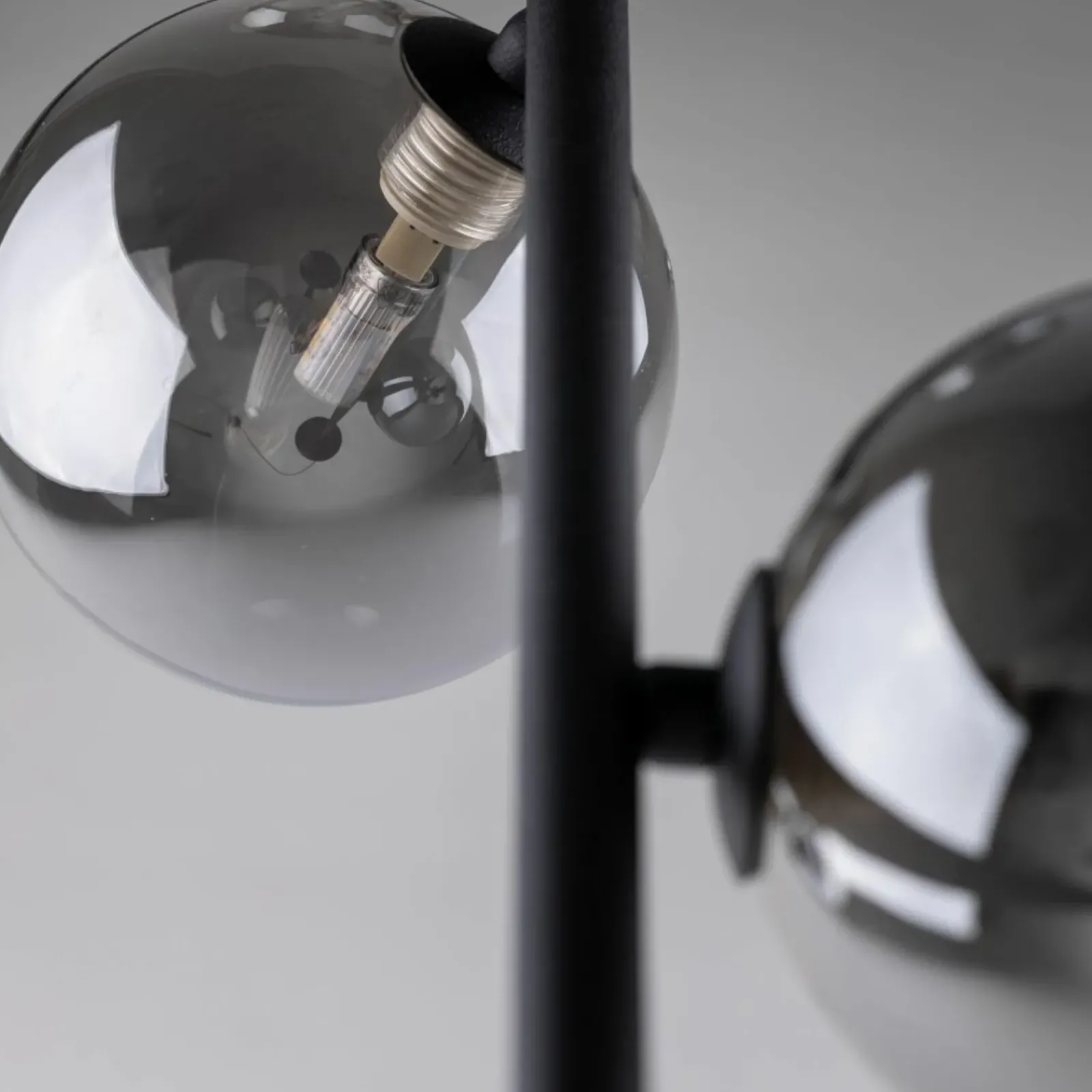 Sklep Kaja Lampa podłogowa z ciemnymi kloszami TK 5717 ESTERA BLACK | Kaja* Tradycyjne Lampy Podłogowe|Lampy Podłogowe Z Abażurem