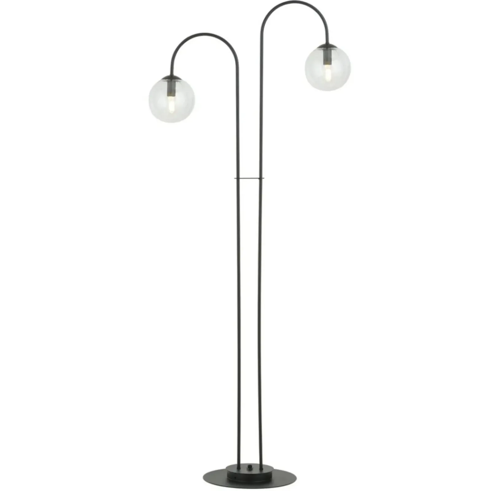 Sklep Kaja Lampa podłogowa z kloszami i czarnym stelażem 1286/LP2 z serii ARCHI* Tradycyjne Lampy Podłogowe