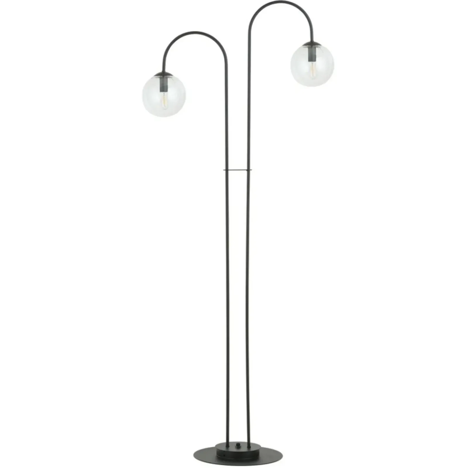 Sklep Kaja Lampa podłogowa z kloszami i czarnym stelażem 1286/LP2 z serii ARCHI* Tradycyjne Lampy Podłogowe
