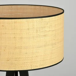 Sklep Kaja Lampa podłogowa z rattanowym abażurem 1149/LP1 ASTON | Kaja* Lampy Podłogowe Z Abażurem|Tradycyjne Lampy Podłogowe