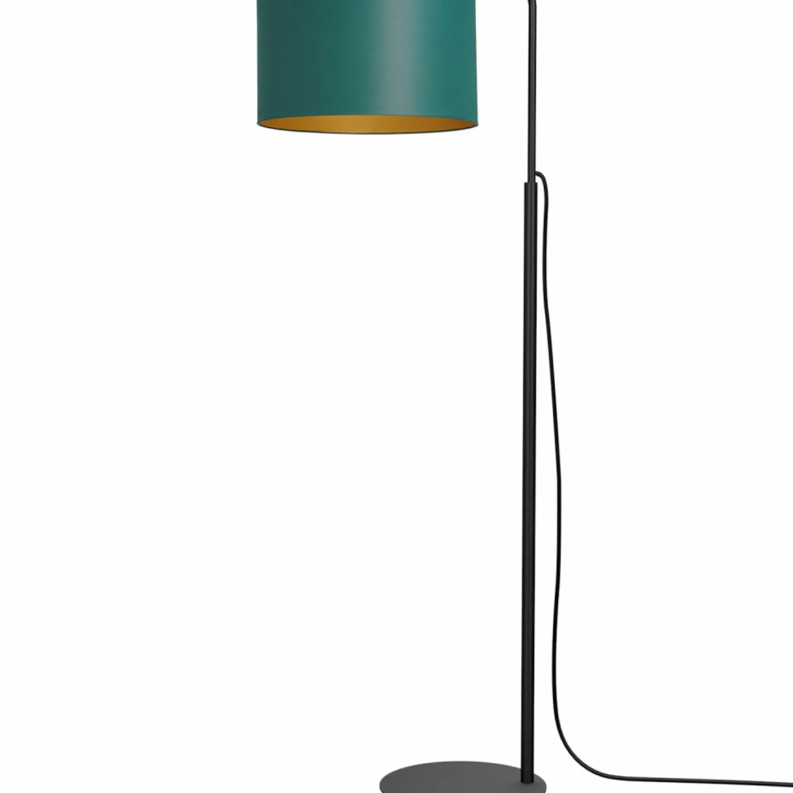 Sklep Kaja Lampa podłogowa z zielono-złotym abażurem LX 3556 z serii ARDEN | Kaja* Lampy Podłogowe Z Abażurem|Tradycyjne Lampy Podłogowe