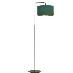 Sklep Kaja Lampa podłogowa z zielonym abażurem 1051/LP1 HILDE | Kaja Oświetlenie* Lampy Podłogowe Z Abażurem|Tradycyjne Lampy Podłogowe