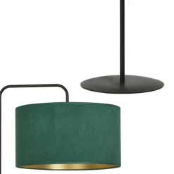 Sklep Kaja Lampa podłogowa z zielonym abażurem 1051/LP1 HILDE | Kaja Oświetlenie* Lampy Podłogowe Z Abażurem|Tradycyjne Lampy Podłogowe