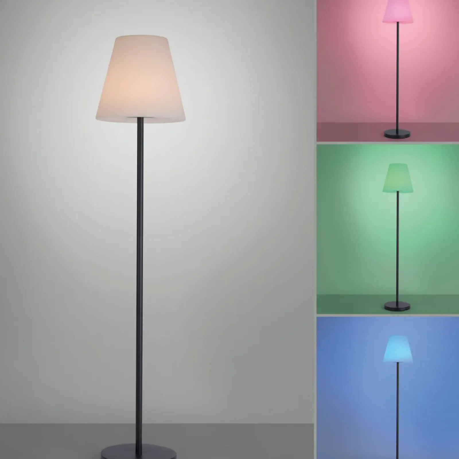 Sklep Kaja Lampa podłogowa zasilana akumulatorem, RGB 19826-18 z serii HOLLY* Lampy Podłogowe Z Abażurem|Tradycyjne Lampy Podłogowe