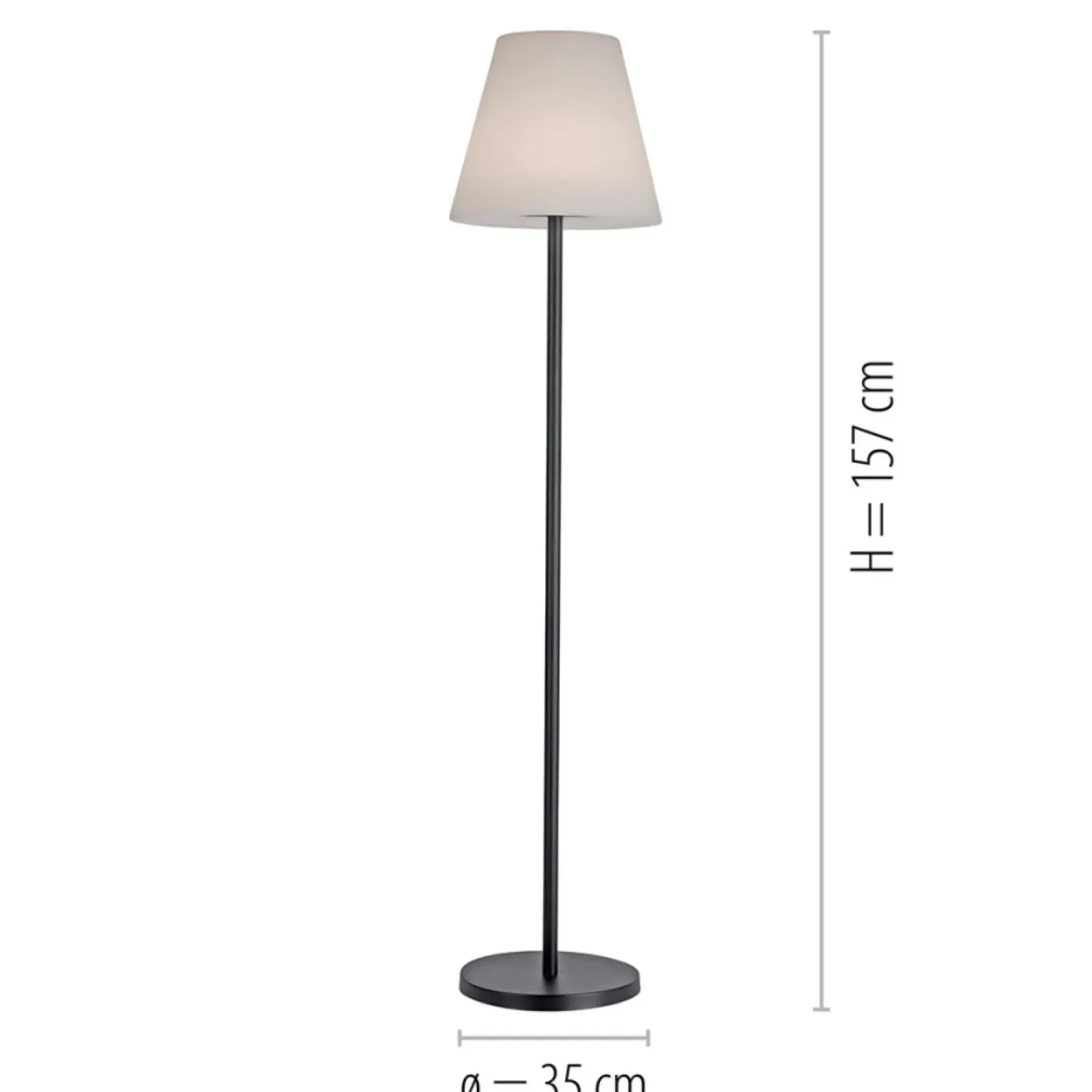 Sklep Kaja Lampa podłogowa zasilana akumulatorem, RGB 19826-18 z serii HOLLY* Lampy Podłogowe Z Abażurem|Tradycyjne Lampy Podłogowe