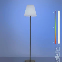 Sklep Kaja Lampa podłogowa zasilana akumulatorem, RGB 19826-18 z serii HOLLY* Lampy Podłogowe Z Abażurem|Tradycyjne Lampy Podłogowe