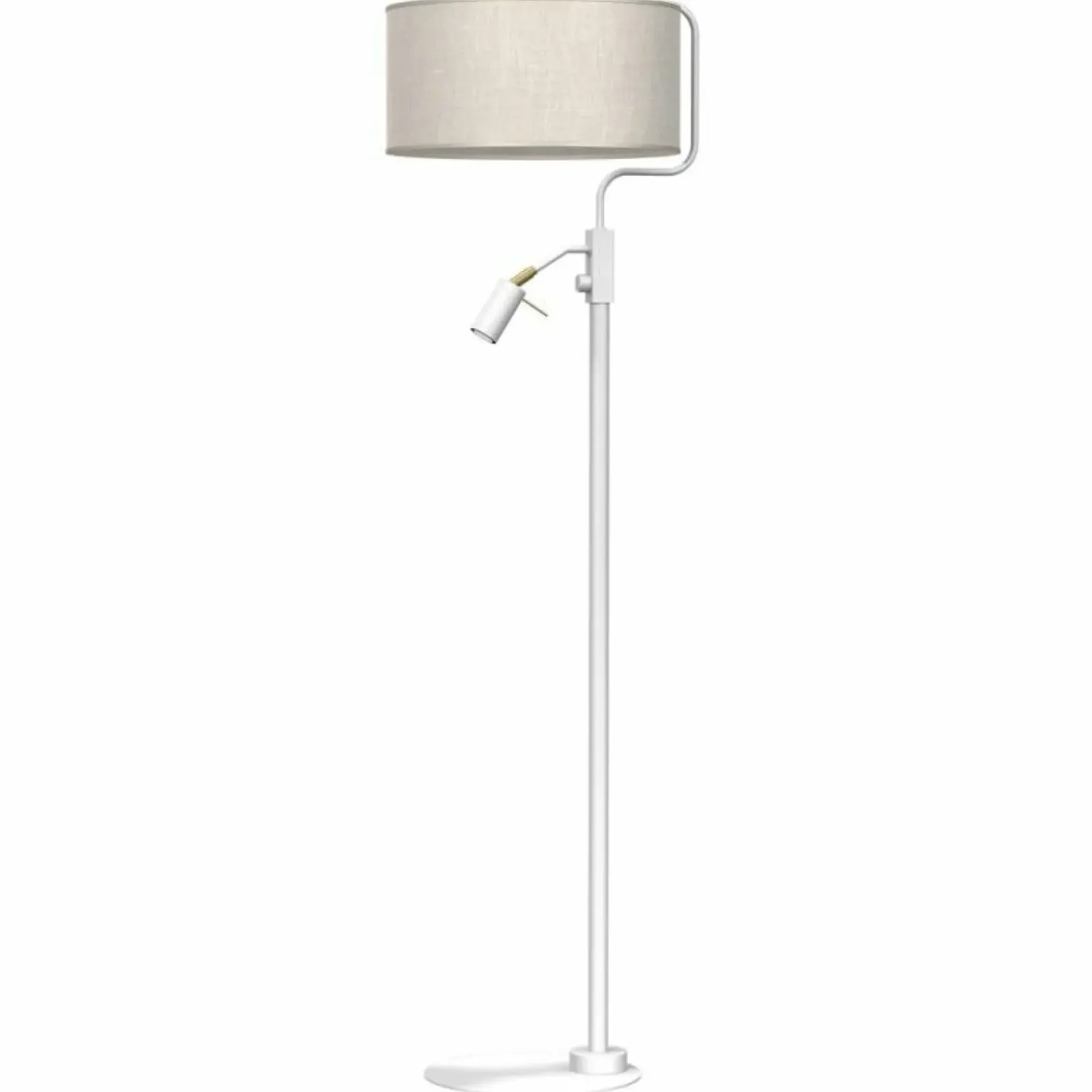 Sklep Kaja Lampa stojąca do kącika czytelnika - dwa światła MLP7503 LINO | Kaja* Lampy Podłogowe Z Abażurem|Tradycyjne Lampy Podłogowe