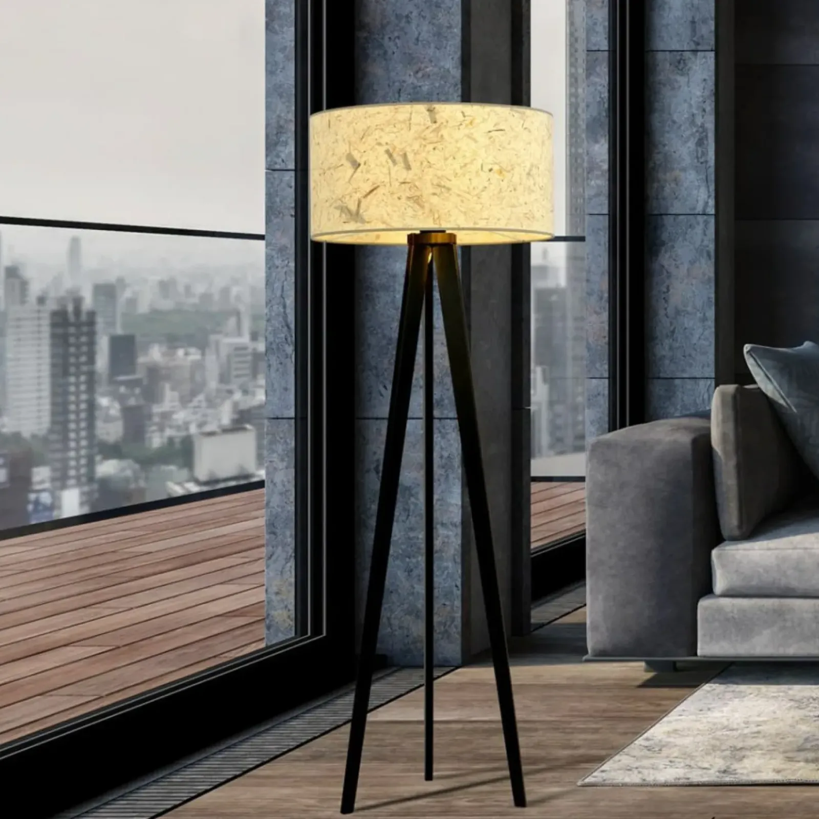 Sklep Kaja Lampa stojąca, klasyczny trójnóg z abażurem 1150/LP3 ASTON | Kaja* Lampy Podłogowe Z Abażurem|Tradycyjne Lampy Podłogowe