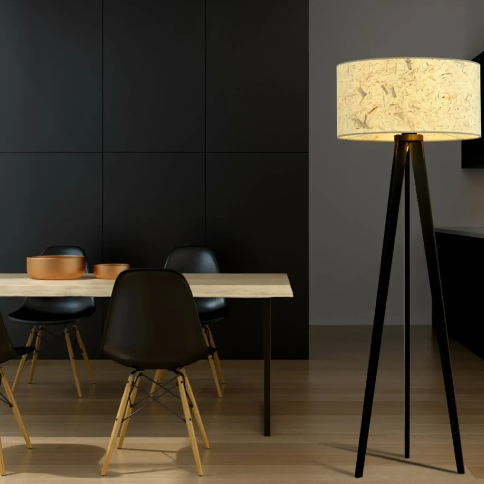 Sklep Kaja Lampa stojąca, klasyczny trójnóg z abażurem 1150/LP3 ASTON | Kaja* Lampy Podłogowe Z Abażurem|Tradycyjne Lampy Podłogowe