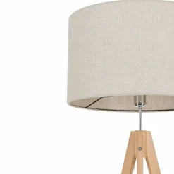 Sklep Kaja Lampa stojąca na drewnianym trójnogu TK 5415 z serii TREVISO NATURE* Lampy Podłogowe Z Abażurem