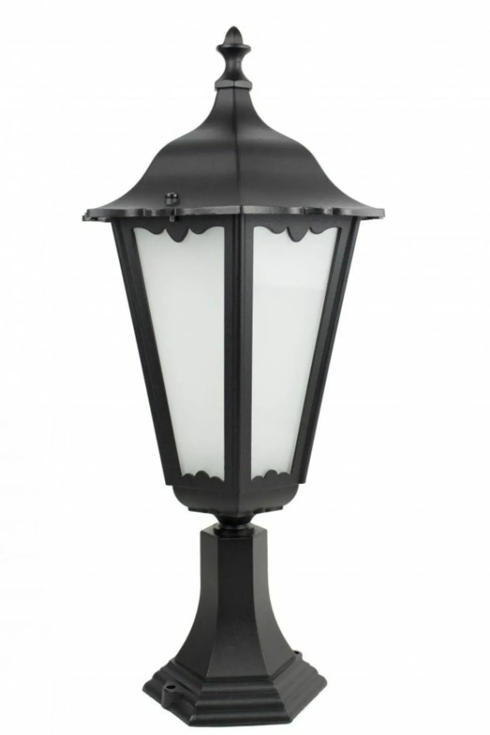 Sklep Kaja Lampa stojąca, niska, czarna z szybkami K 4011/1/BD z serii RETRO MAXI | Kaja Oś* Lampy Ogrodowe Stojące