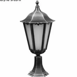 Sklep Kaja Lampa stojąca, niska, czarna z szybkami K 4011/1/BD z serii RETRO MAXI | Kaja Oś* Lampy Ogrodowe Stojące