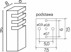 Sklep Kaja Lampa stojąca, ogrodowa, nowoczesny wygląd RADO 3 AL z serii RADO | Kaja Oświetl* Lampy Ogrodowe Stojące
