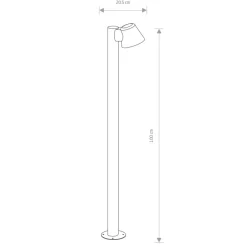 Sklep Kaja Lampa stojąca ogrodowa, trzonek GU10, IP44 9557 | Kaja Oświetlenie* Lampy Ogrodowe Stojące