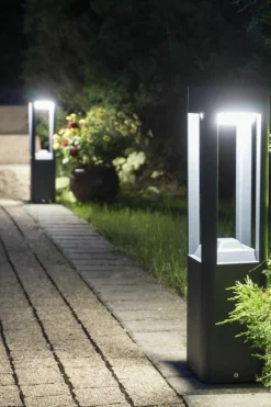 Sklep Kaja Lampa stojąca ogrodowa z trzonkiem GX53 FKW-500 z serii FAN KWADRAT | Kaja Oświe* Lampy Ogrodowe Stojące