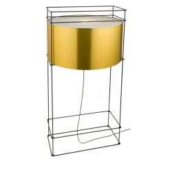Sklep Kaja Lampa stojąca styl geometryczny - mosiądz 150cm ANT 9524 PAA | Kaja* Lampy Podłogowe Z Abażurem