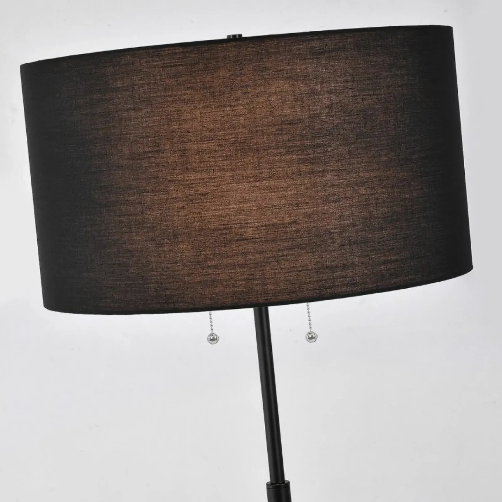 Sklep Kaja Lampa stojąca włączana sznureczkami LP-0304/2F BK FOGO | Kaja* Lampy Podłogowe Z Abażurem|Tradycyjne Lampy Podłogowe