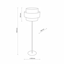 Sklep Kaja Lampa stojąca z podwójnym abażurem TK 5896 CALISTO BLACK | Kaja* Lampy Podłogowe Z Abażurem|Tradycyjne Lampy Podłogowe