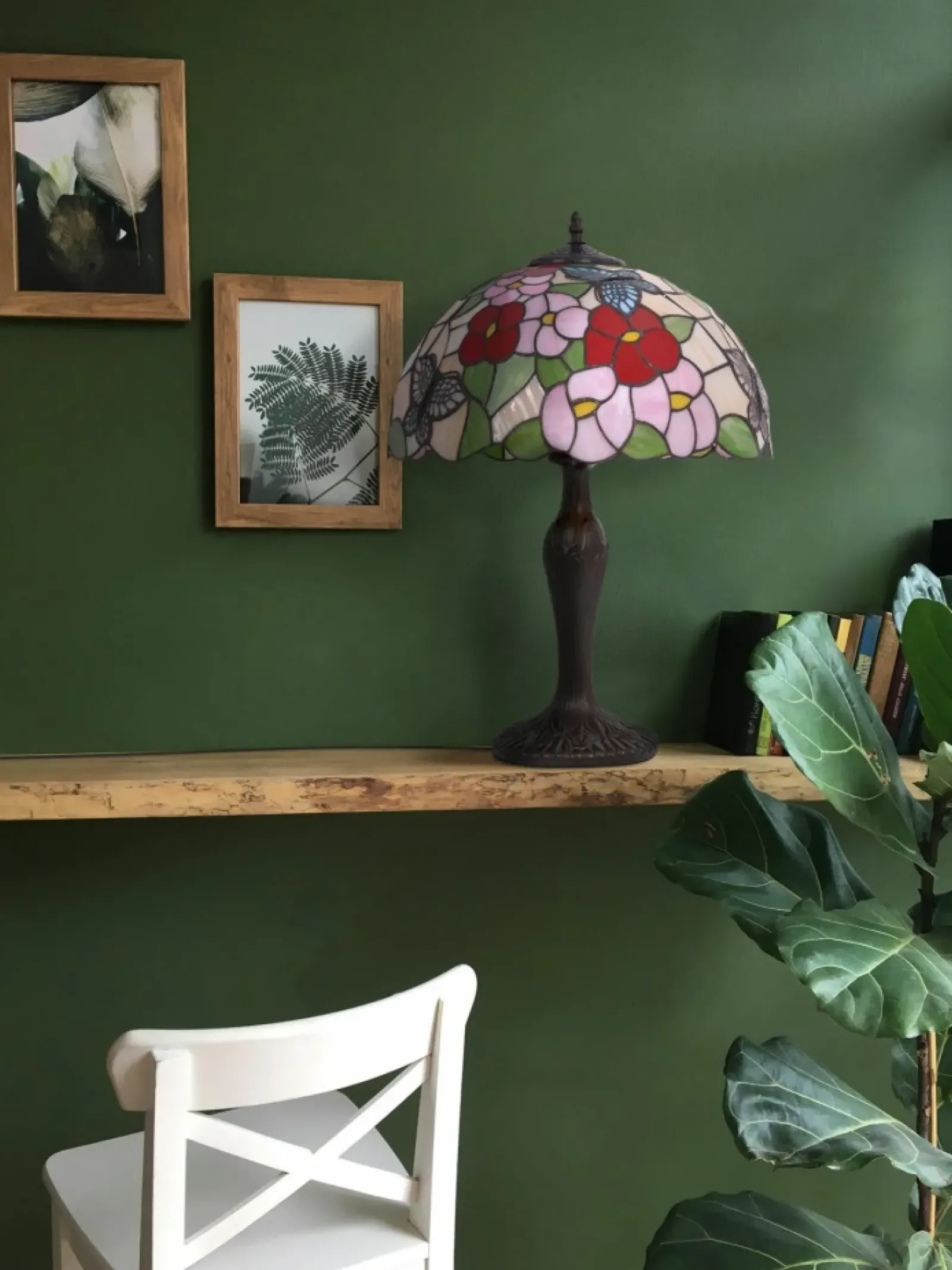 Sklep Kaja Lampa stołowa, do rustykalnych wnętrz K-G161386 z serii BUTTERFLY* Tradycyjne Lampki Stołowe|Lampki Stołowe Retro