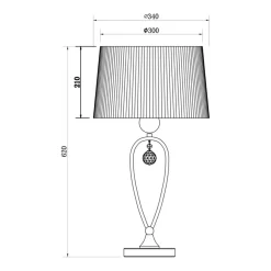 Sklep Kaja Lampa stołowa glamour do salonu RLT93224-1B BELLO| Kaja Oświetlenie* Nowoczesne Lampki Stołowe