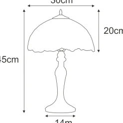 Sklep Kaja Lampa stołowa wyjątkowym, witrażowym kloszem K-G12814 z serii SUNFLOWER* Tradycyjne Lampki Stołowe|Lampki Stołowe Retro