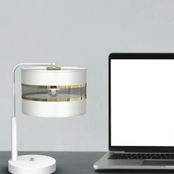 Sklep Kaja Lampa stołowa z m abażurem, do salonu MLP7354 z serii ULTIMO | Kaja Oświetl* Lampki Stołowe Z Abażurem|Tradycyjne Lampki Stołowe