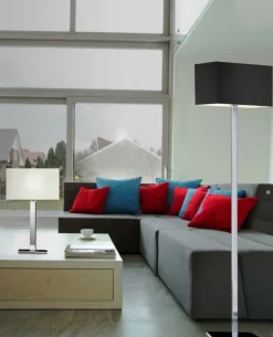 Sklep Kaja Lampa stołowa z geometrycznym abażurem AZ1527 MARTENS WHITE | Kaja* Tradycyjne Lampki Stołowe