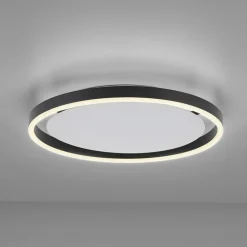 Sklep Kaja Lampa sufitowa - czarny świecący okrąg 15391-13 z serii RITUS | Kaja antracyt New