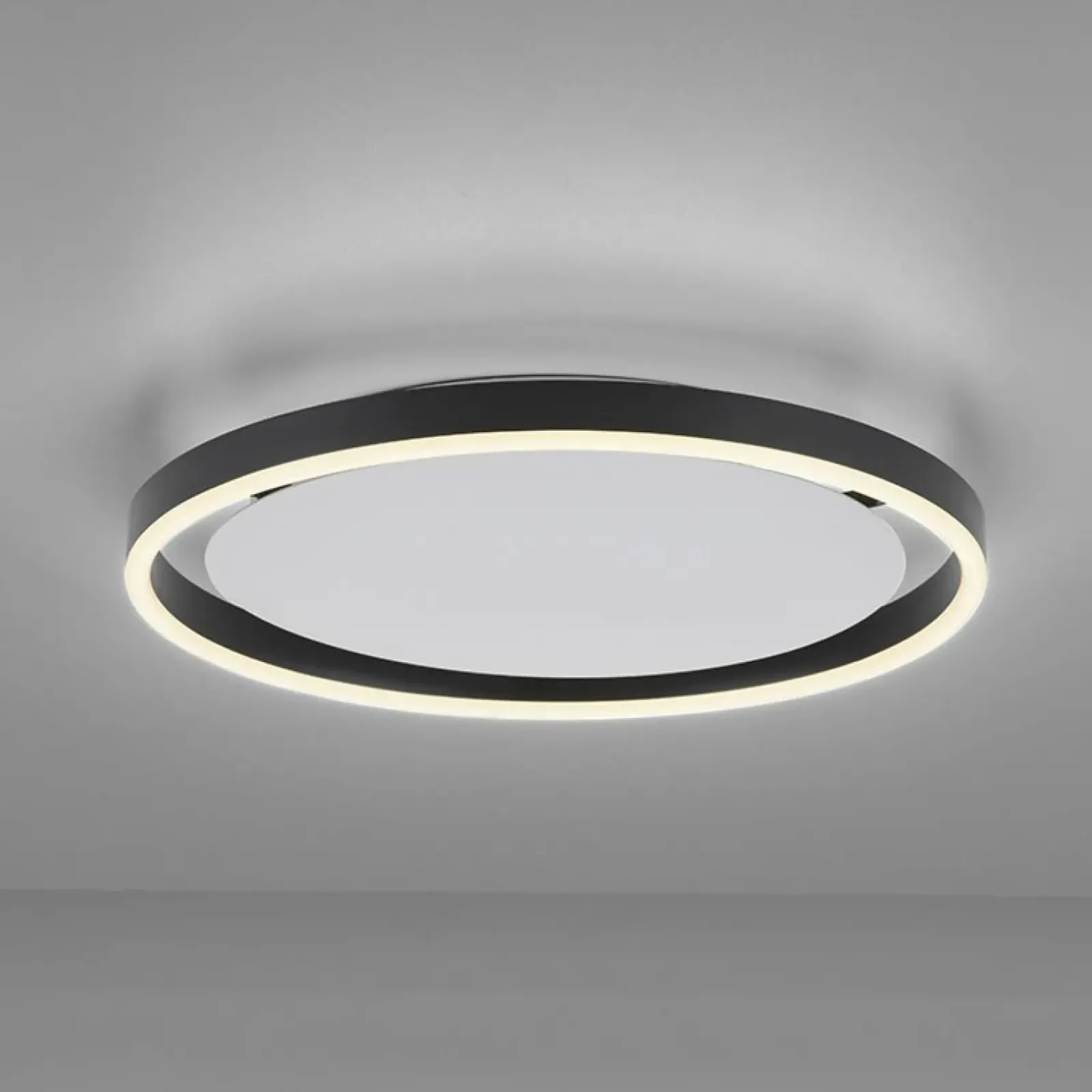 Sklep Kaja Lampa sufitowa - czarny świecący okrąg 15391-13 z serii RITUS | Kaja antracyt New