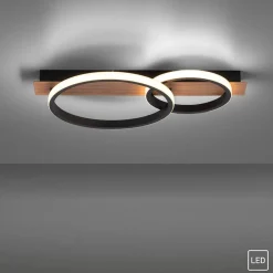 Sklep Kaja Lampa sufitowa - dwa okręgi LED 15615-78 z serii TROOPER | Kaja drewno Store
