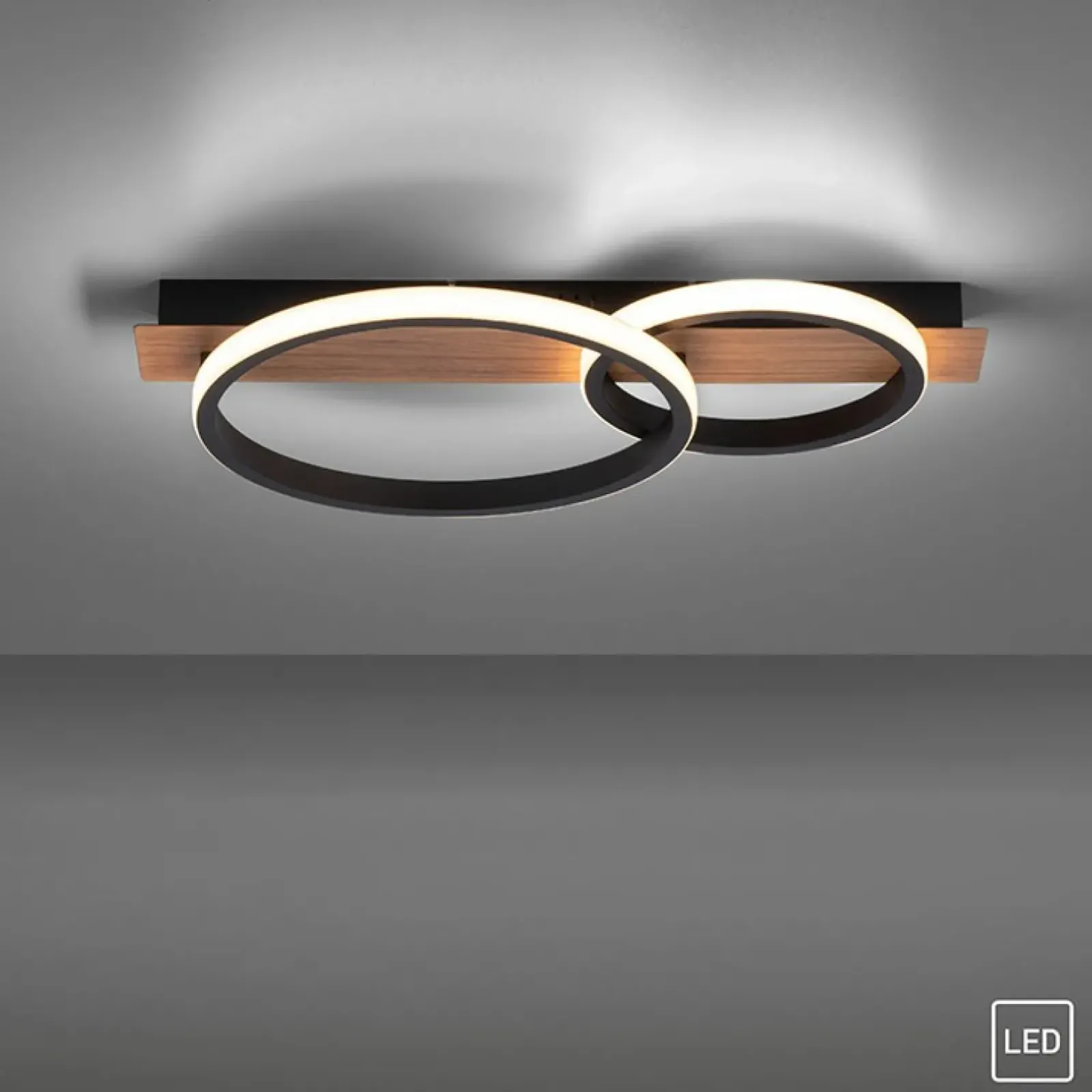 Sklep Kaja Lampa sufitowa - dwa okręgi LED 15615-78 z serii TROOPER | Kaja drewno Store