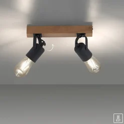 Sklep Kaja Lampa sufitowa - podwójny reflektor 15632-18 z serii CANOP | Kaja czarny Cheap