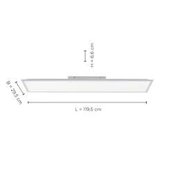 Sklep Kaja Lampa sufitowa - prostokąt z pilotem 14757-21 z serii FLAT | Kaja srebrny Shop