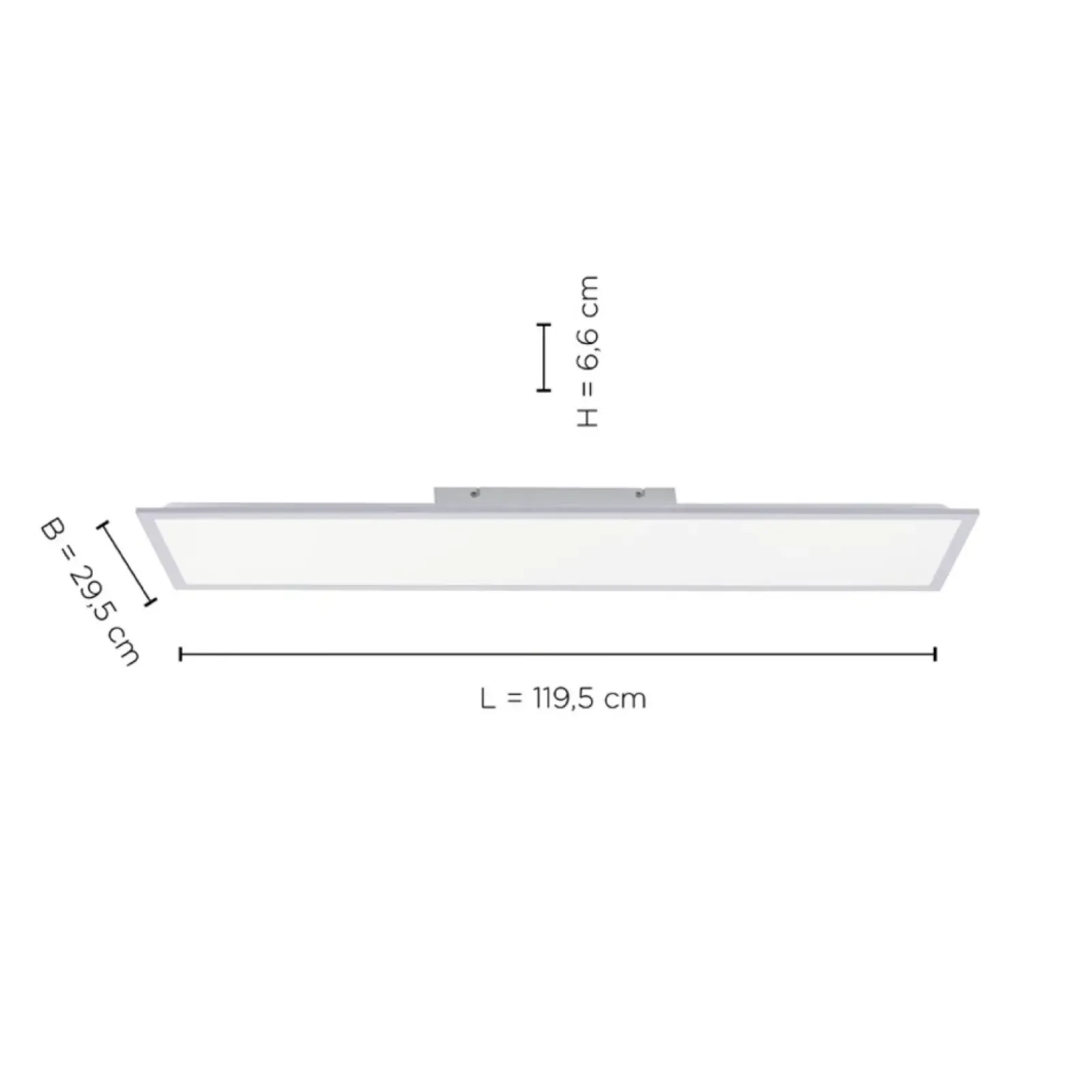 Sklep Kaja Lampa sufitowa - prostokąt z pilotem 14757-21 z serii FLAT | Kaja srebrny Shop