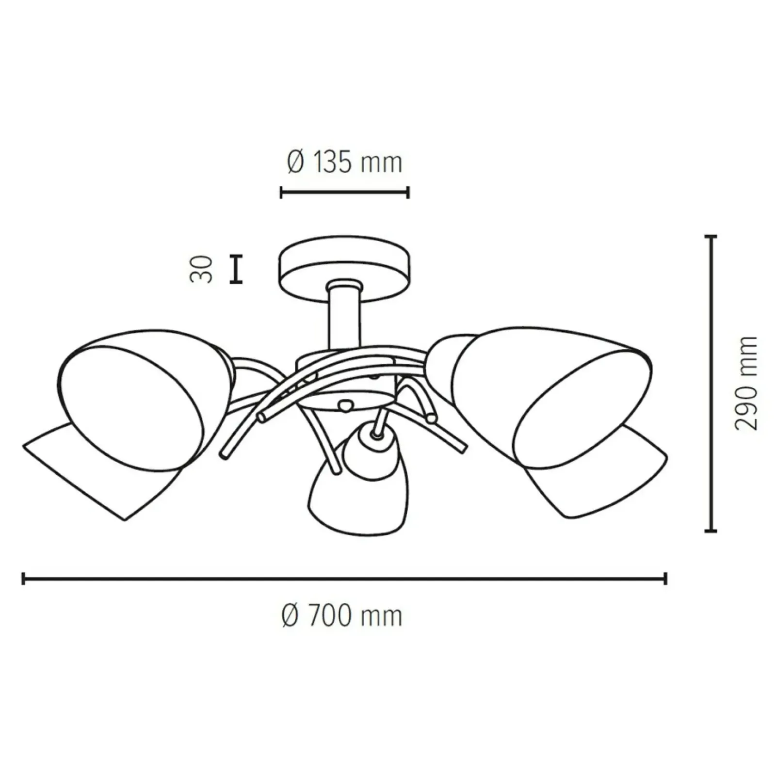 Sklep Kaja Lampa sufitowa 8152574 z serii VILETTA WOOD* Randole Tradycyjne