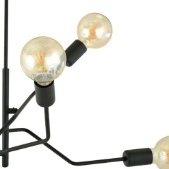 Sklep Kaja Lampa sufitowa bez kloszy, na ozdobne żarówki 1126/4 FRIX | Kaja czarny Store