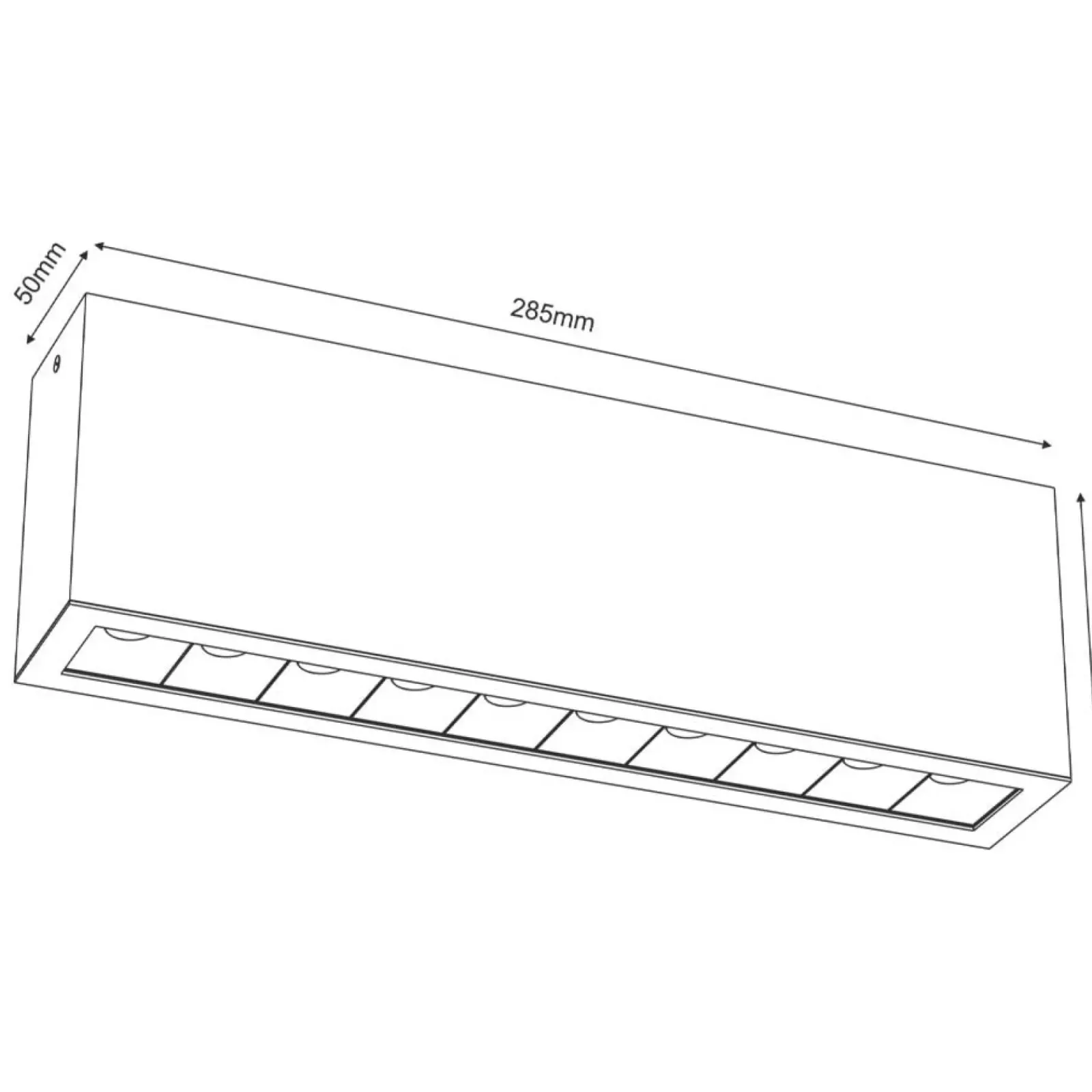 Sklep Kaja Lampa sufitowa box do kuchni 9x28,5cm LED 3000K ANT 1041 serii A-GLARE* Lampy Led