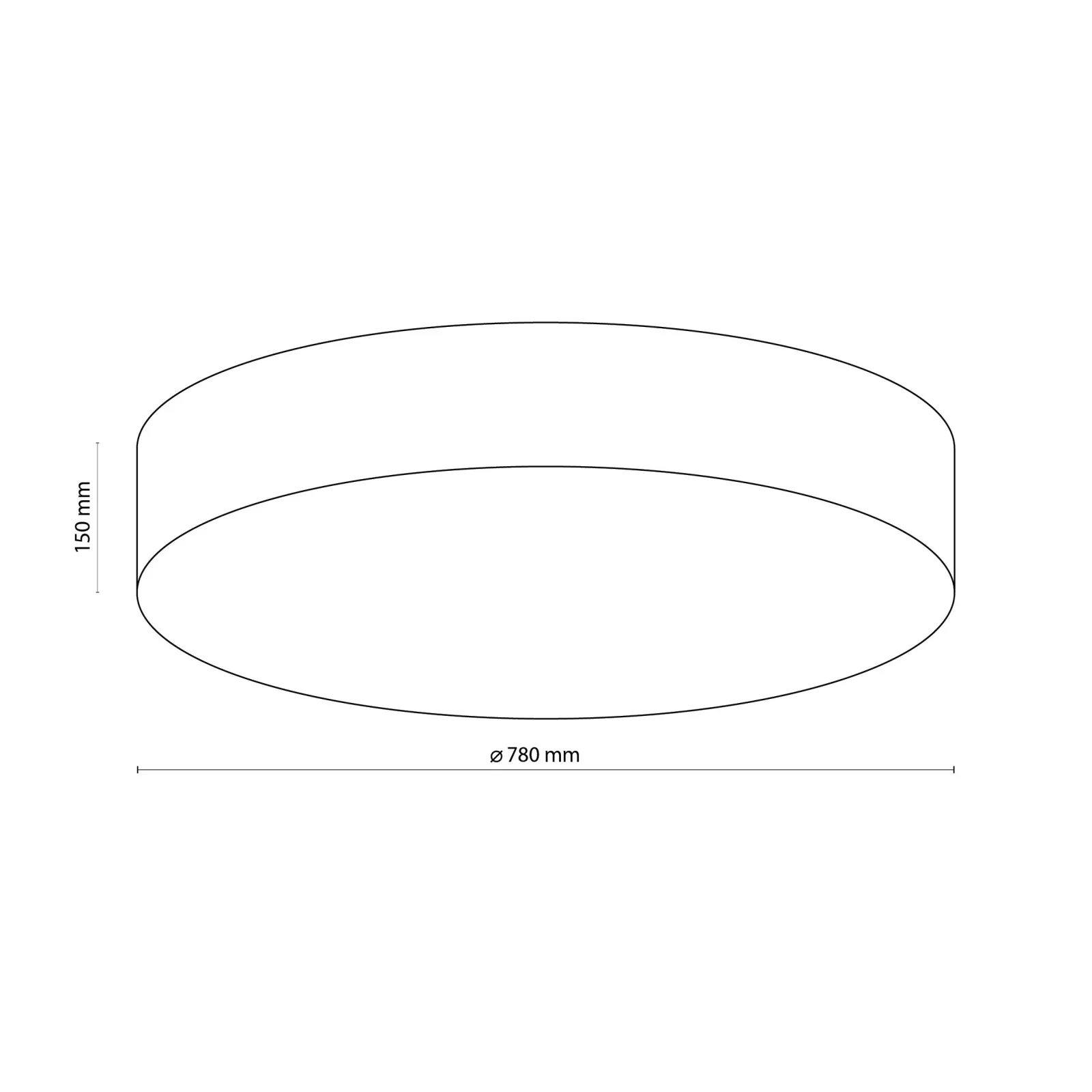 Sklep Kaja Lampa sufitowa ⌀78cm do przytulnej sypialni TK 5638 z serii RONDO* Plafony Nowoczesne