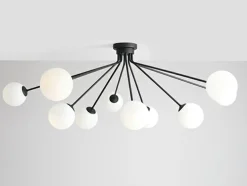 Sklep Kaja Lampa sufitowa czarna do dużego pokoju 1082PL_M1 HOLM | Kaja Zadzwońporabattel.783200183(8-16)/mailsklep@kaja.com.pl Online