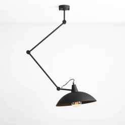 Sklep Kaja Lampa sufitowa czarna kierunkowa 808PL/G1 1-PŁ MELOS | Kaja* Plafony Nowoczesne