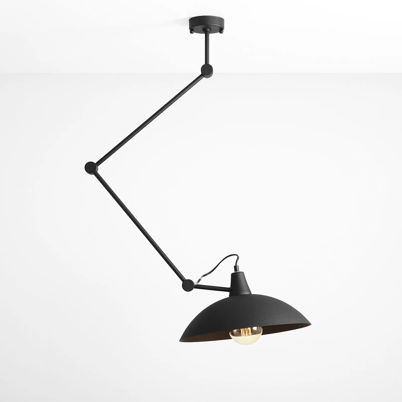 Sklep Kaja Lampa sufitowa czarna kierunkowa 808PL/G1 1-PŁ MELOS | Kaja* Plafony Nowoczesne