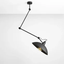 Sklep Kaja Lampa sufitowa czarna kierunkowa 808PL/G1 1-PŁ MELOS | Kaja* Plafony Nowoczesne