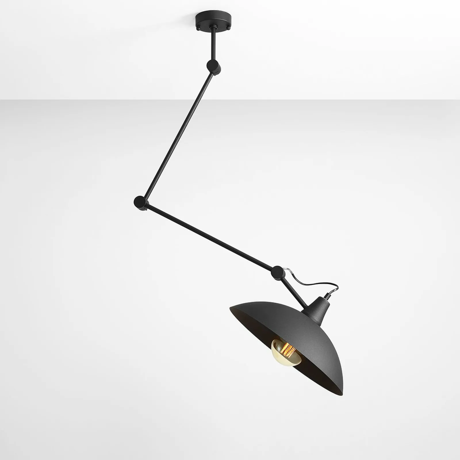 Sklep Kaja Lampa sufitowa czarna kierunkowa 808PL/G1 1-PŁ MELOS | Kaja* Plafony Nowoczesne