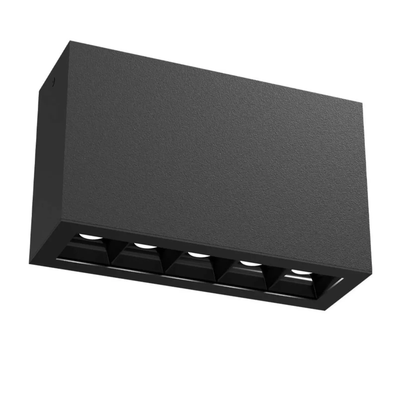 Sklep Kaja Lampa sufitowa, czarny prostokąt 9x15cm LED 3000K ANT 1037 A-GLARE* Lampy Led