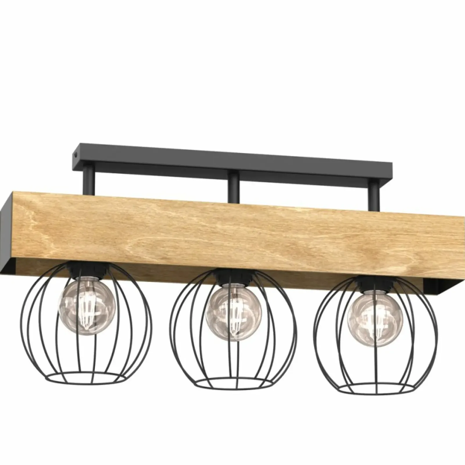 Sklep Kaja Lampa sufitowa łącząca drewno i drut LX 1638 MENTON | Kaja Oświetlenie Store