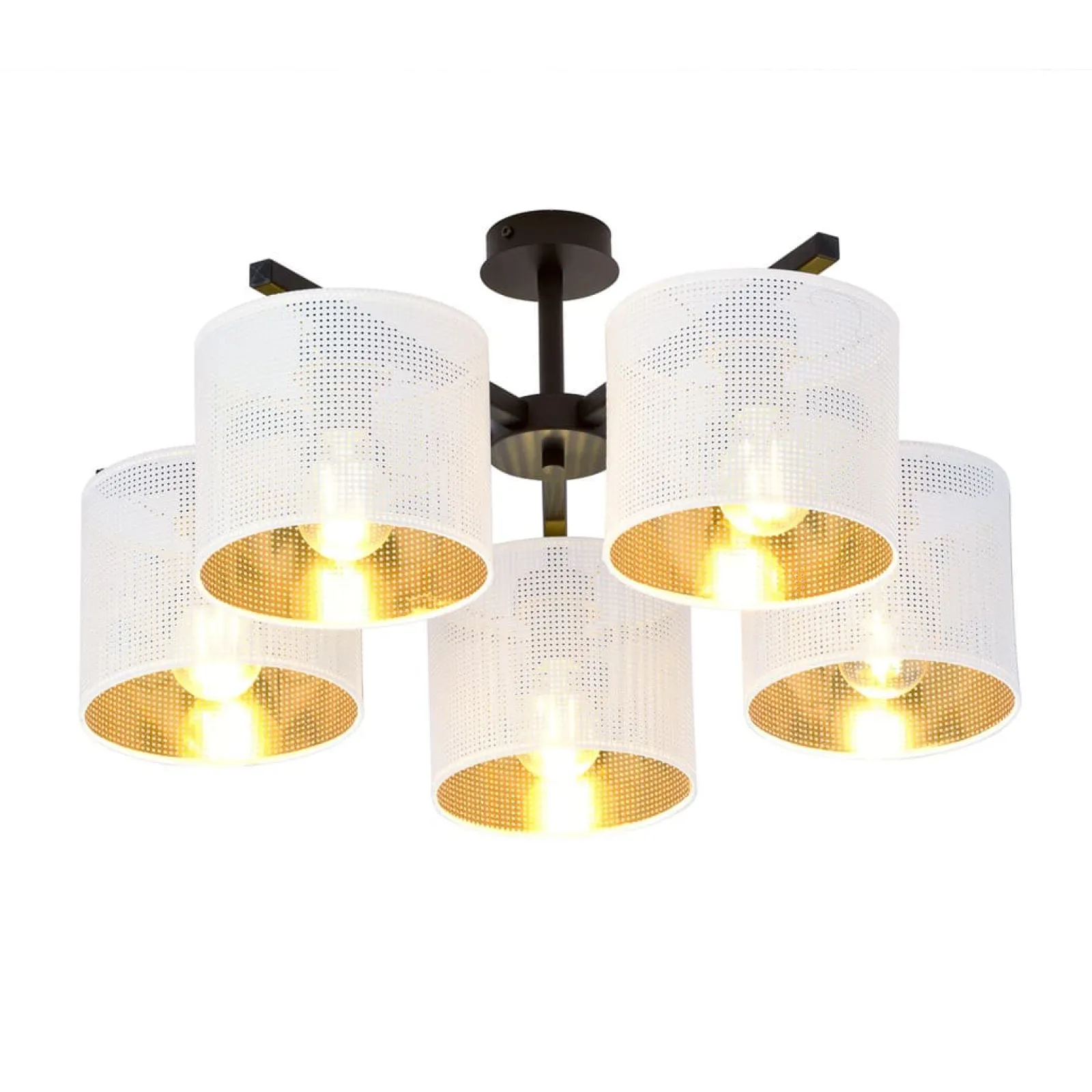 Sklep Kaja Lampa sufitowa do eleganckiego salonu 1145/5 JORDAN | Kaja Oświetlenie* Żyrandole Z Abażurem