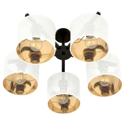 Sklep Kaja Lampa sufitowa do eleganckiego salonu 1145/5 JORDAN | Kaja Oświetlenie* Żyrandole Z Abażurem